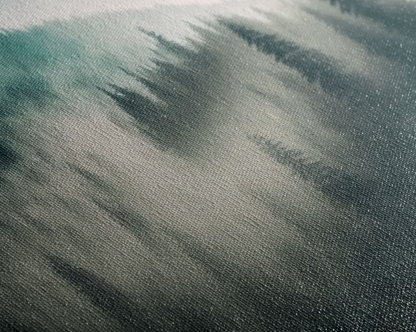 3 Panel Misty Forest Fog | Framed Canvas Print