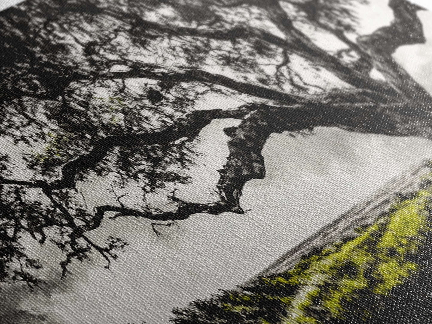 Oak Tree Meadow | Framed Canvas Print