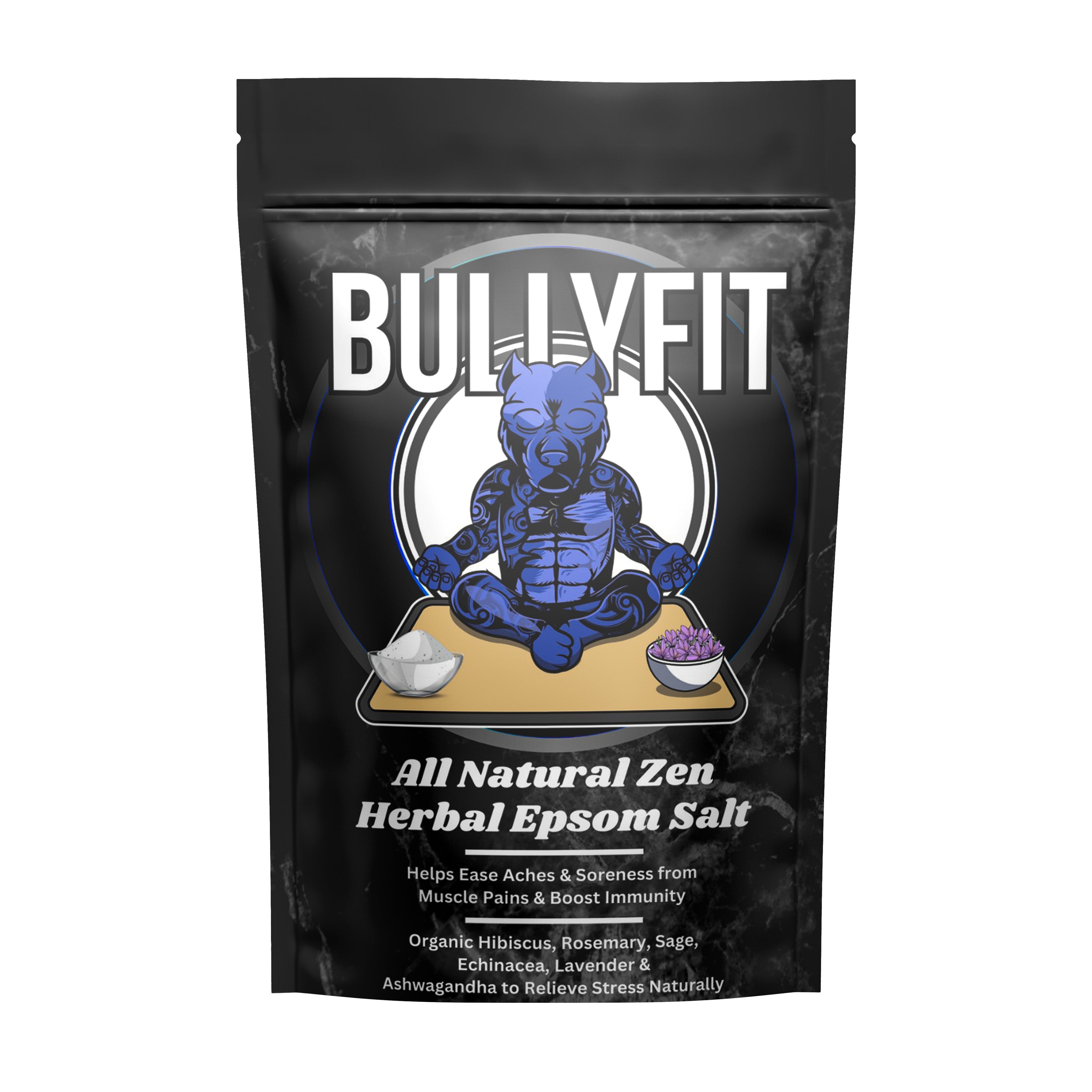 All Natural Zen Herbal Epsom Salt. (6 Satchel Bags Per Pouch)