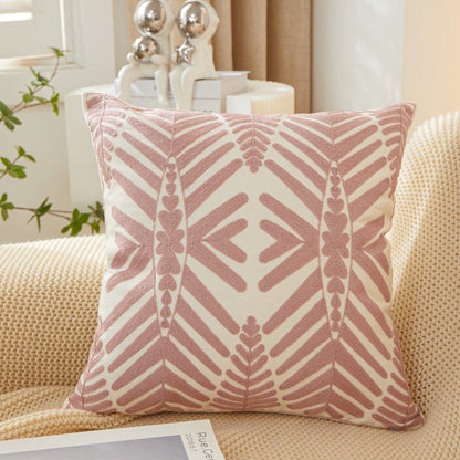 Textured Cotton Blend Leaf Tropical Design Throw Pillow (with Insert) pillow cover with nature-inspired artwork - product view 5