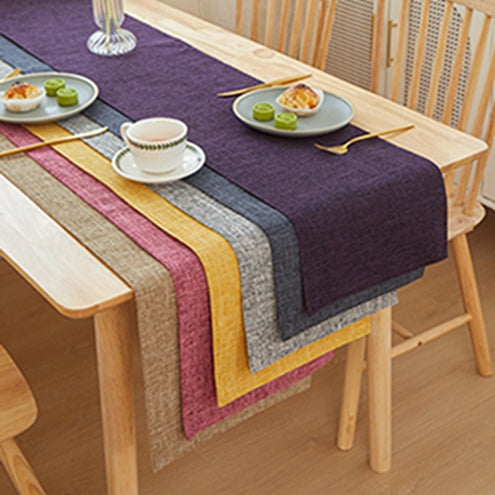 Table Cloth Flat Edges Size 12"w X 71" L ftr with nature-inspired artwork - product view 2