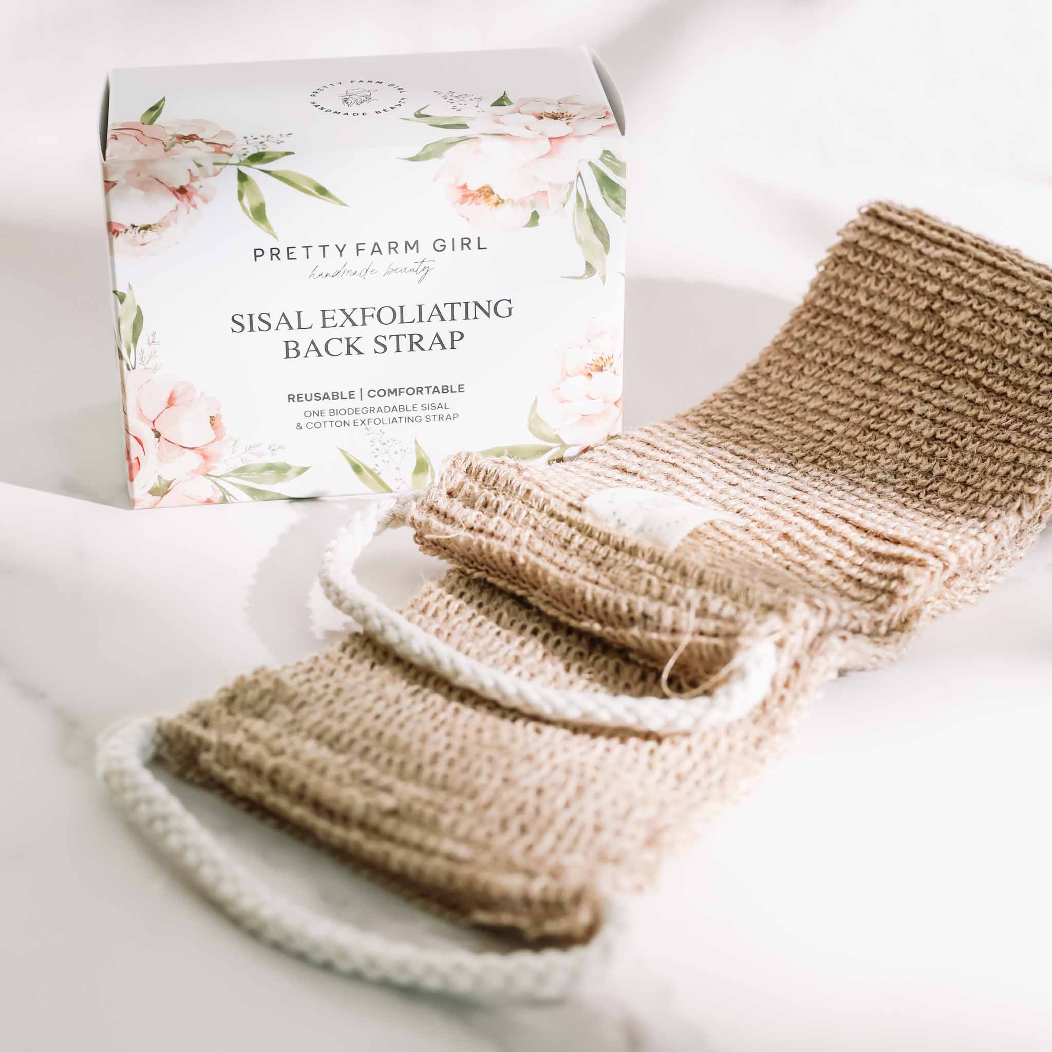 Sisal Back Exfoliating Strap uncategorized / needs cleanup with nature-inspired artwork