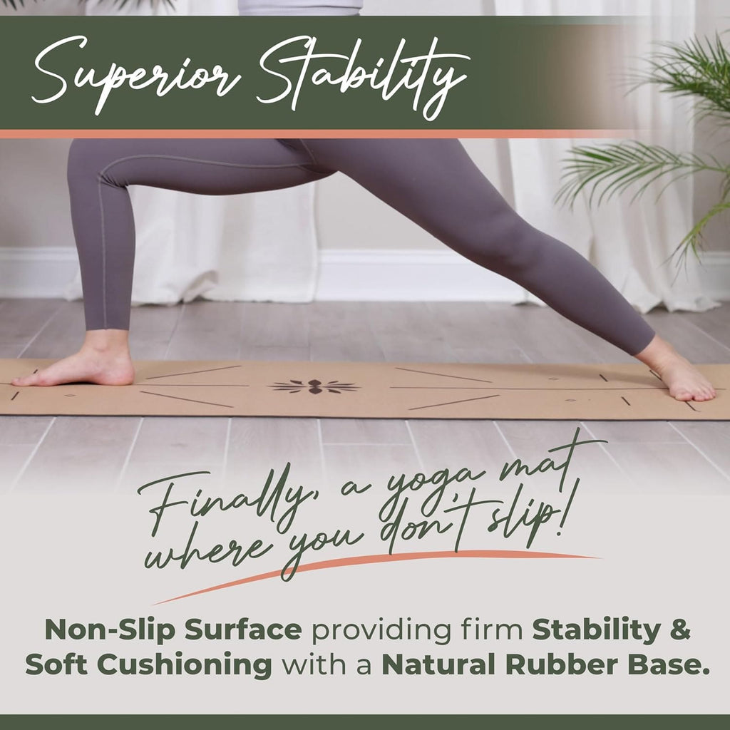 Ultimate Cork Yoga Essentials Kit yoga cork kit with nature-inspired artwork - product view 7