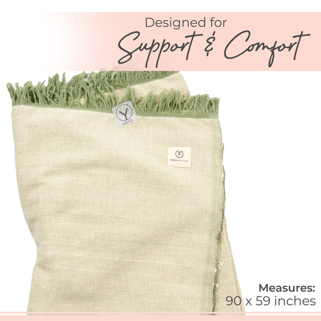 Organic Cotton Yoga Blanket home decor with nature-inspired artwork - product view 7