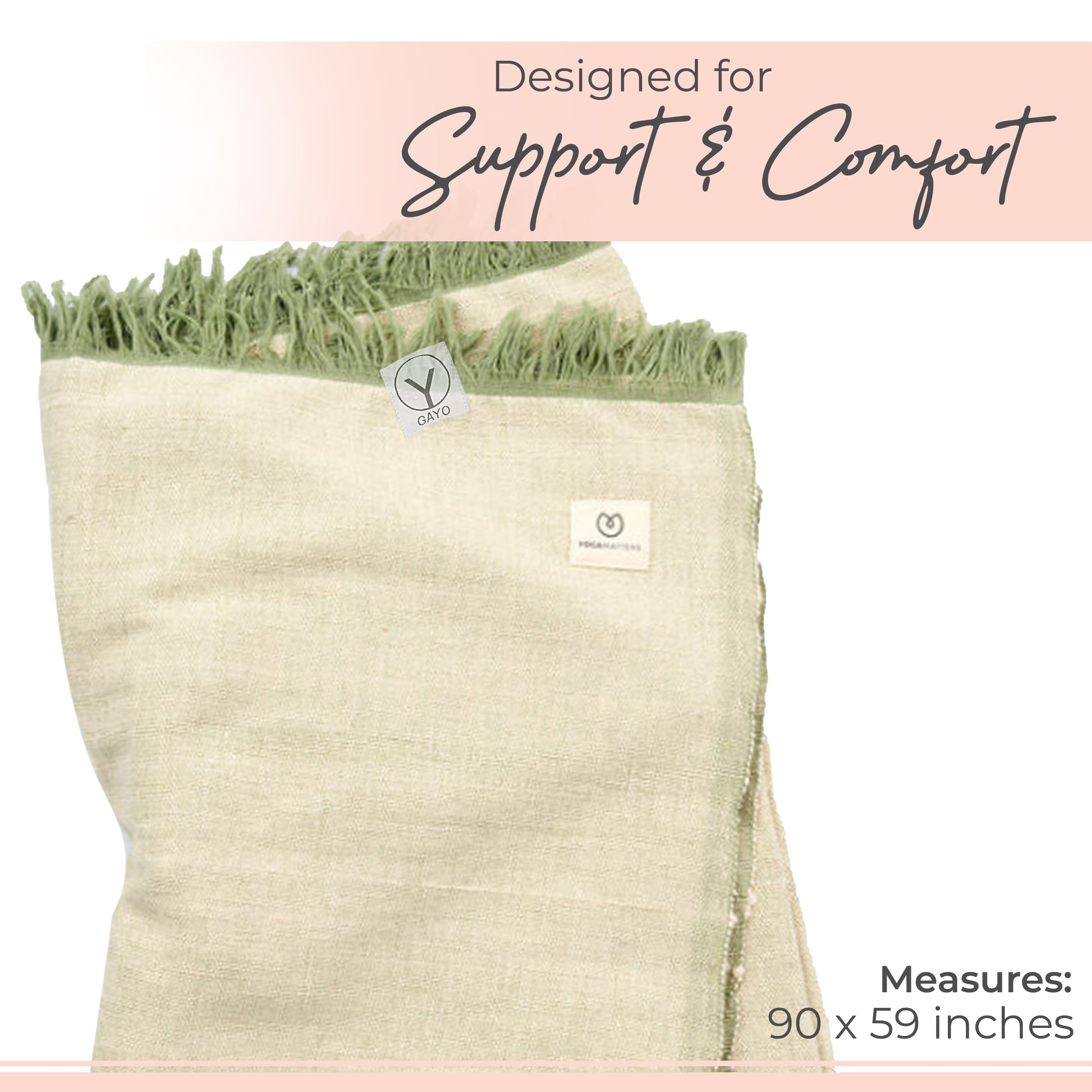 Organic Cotton Yoga Blanket home decor with nature-inspired artwork - product view 7