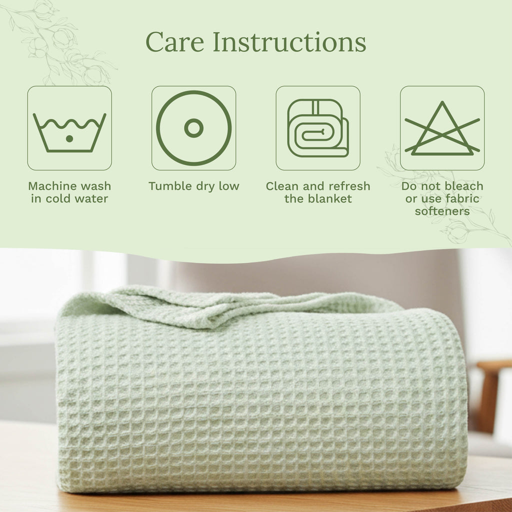 Waffle Weave Blanket home decor with nature-inspired artwork - product view 42