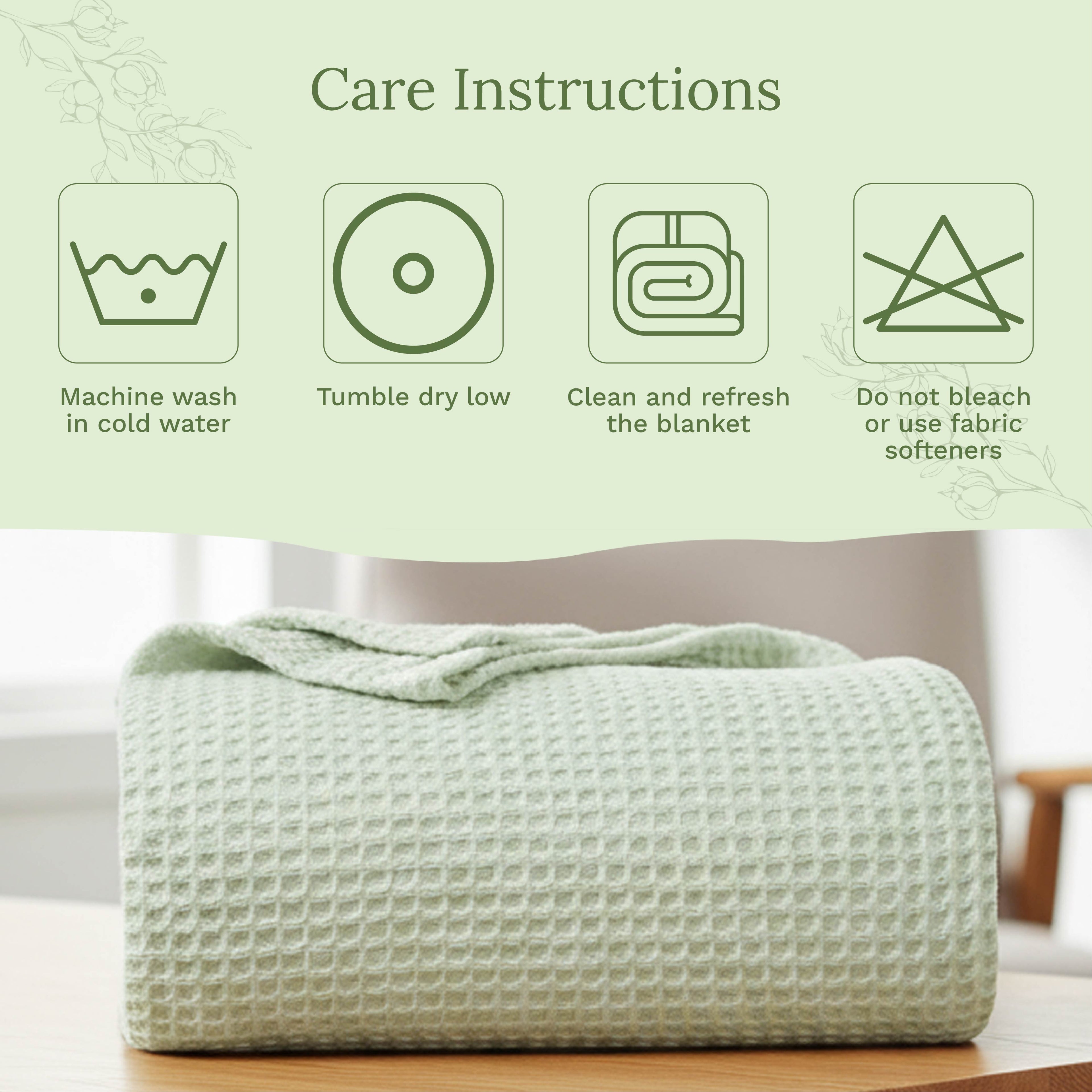 Waffle Weave Blanket home decor with nature-inspired artwork - product view 42