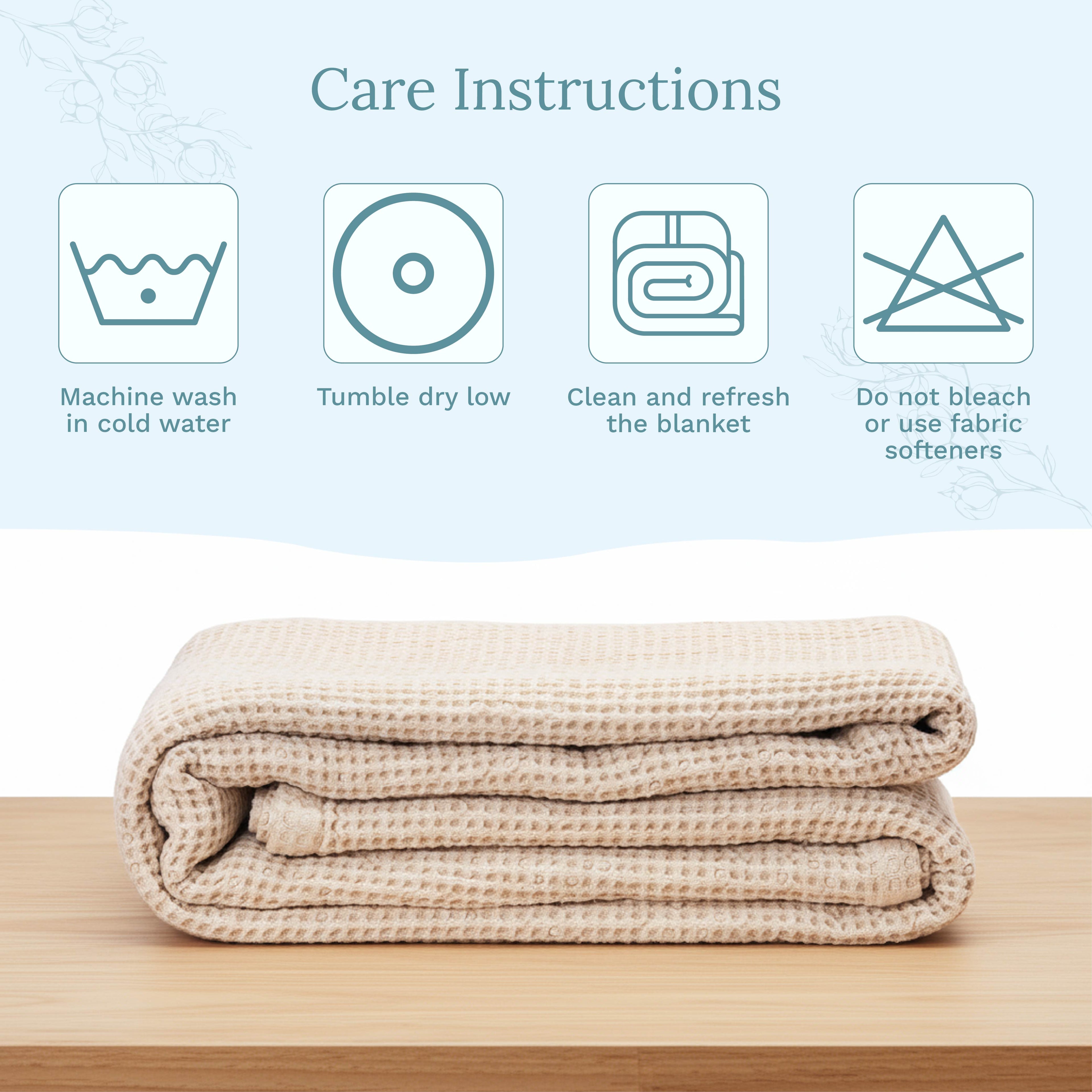 Waffle Weave Blanket home decor with nature-inspired artwork - product view 7