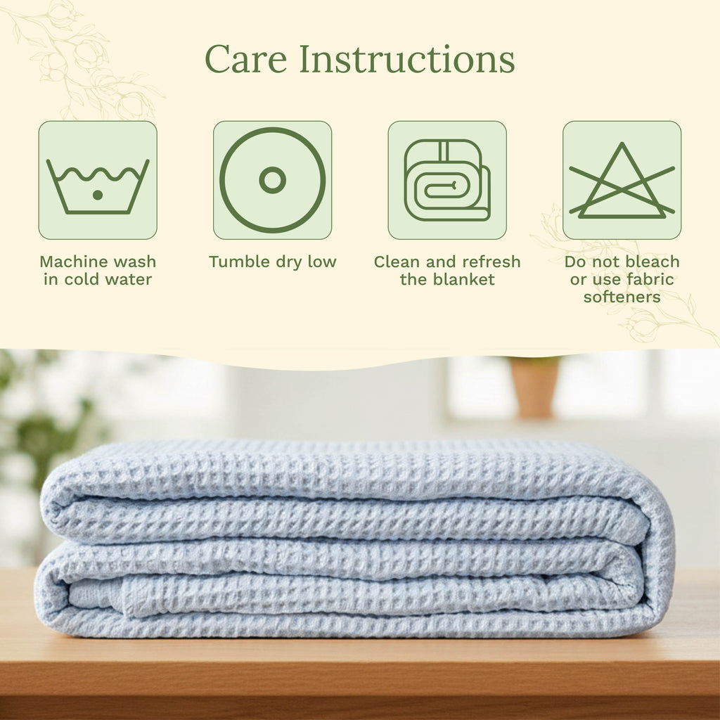 Waffle Weave Blanket home decor with nature-inspired artwork - product view 35