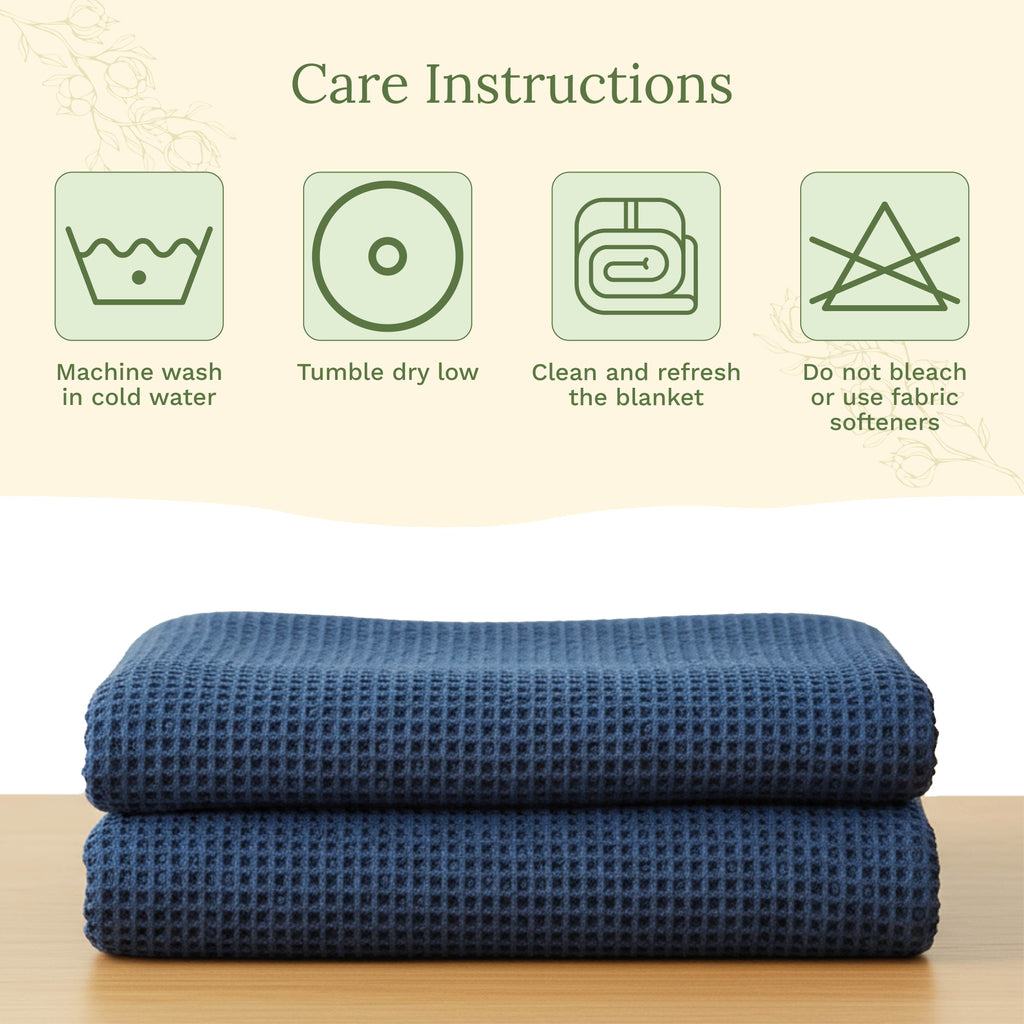 Waffle Weave Blanket home decor with nature-inspired artwork - product view 14