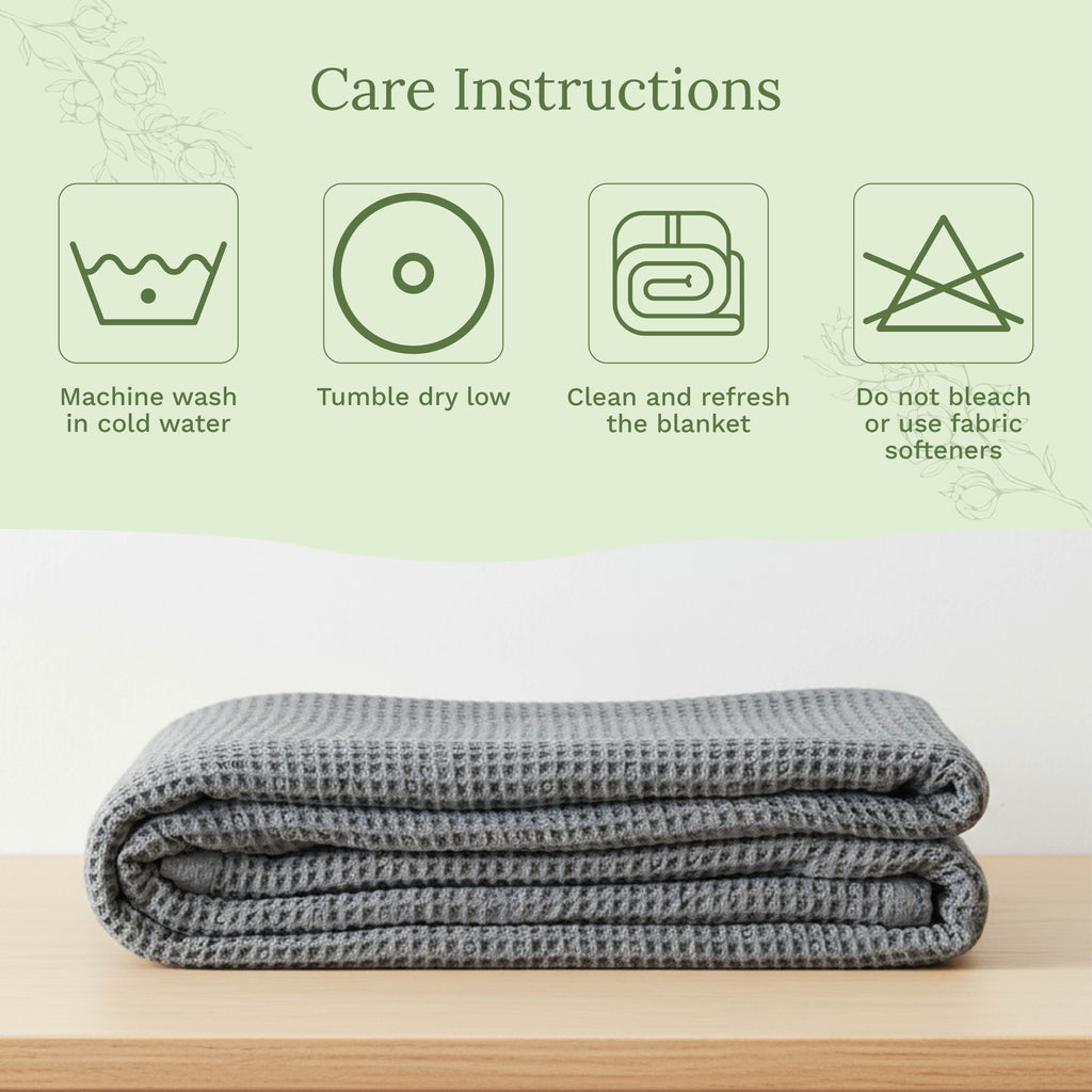 Waffle Weave Blanket home decor with nature-inspired artwork - product view 21