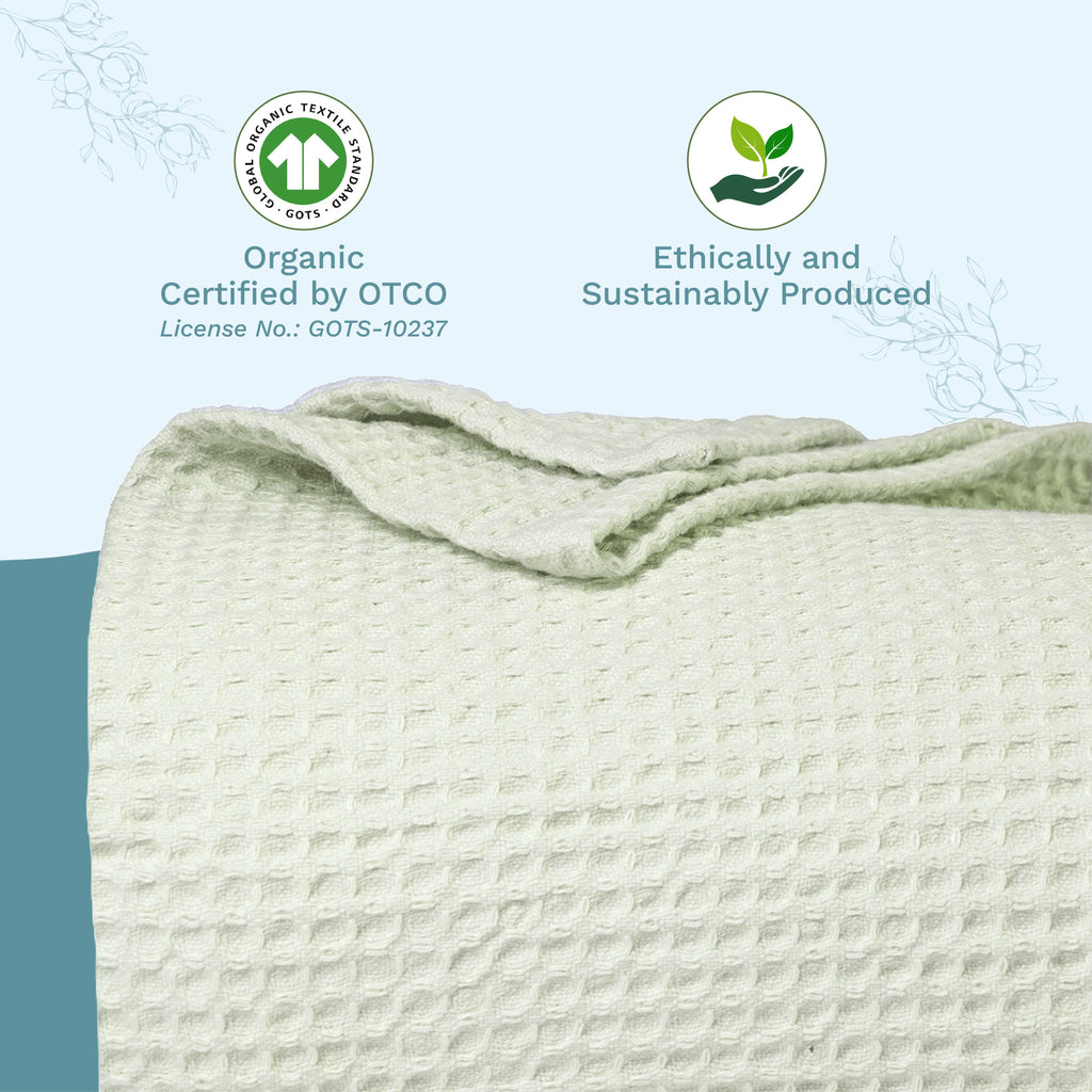Waffle Weave Blanket home decor with nature-inspired artwork - product view 38