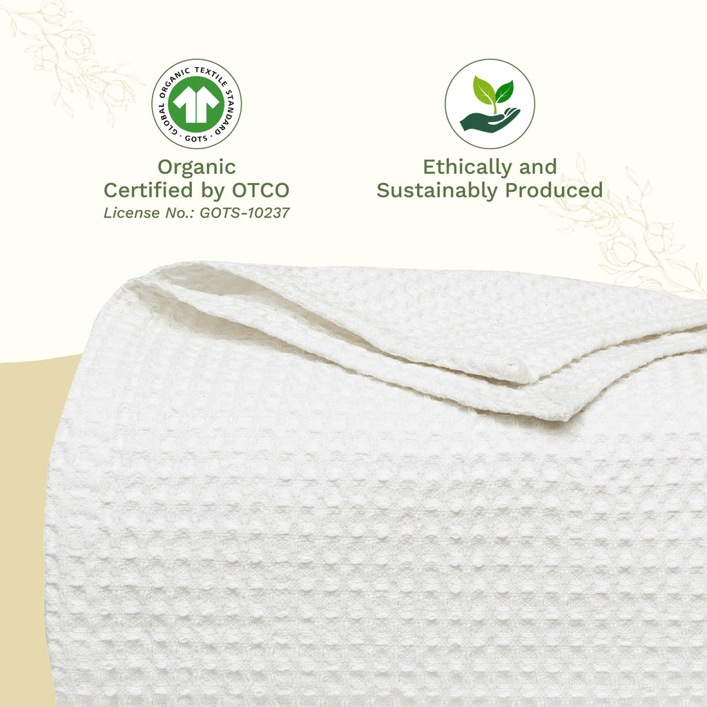 Waffle Weave Blanket home decor with nature-inspired artwork - product view 24