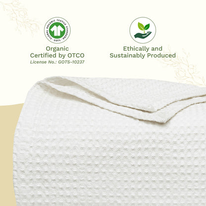 Waffle Weave Blanket home decor with nature-inspired artwork - product view 24