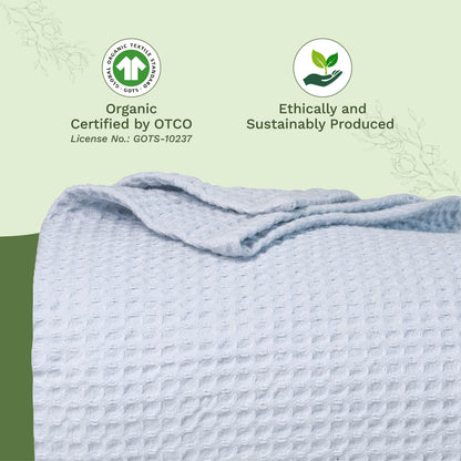 Waffle Weave Blanket home decor with nature-inspired artwork - product view 31