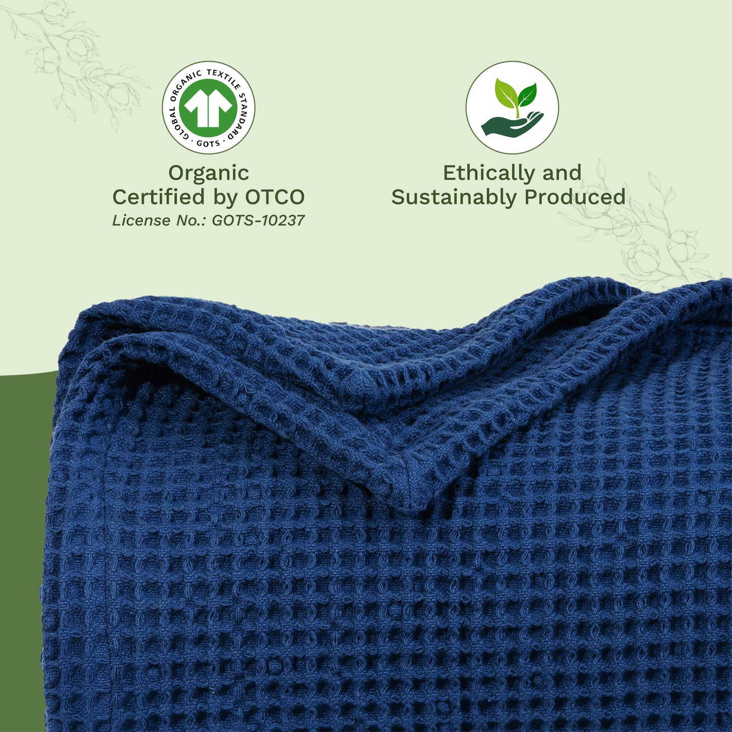 Waffle Weave Blanket home decor with nature-inspired artwork - product view 10