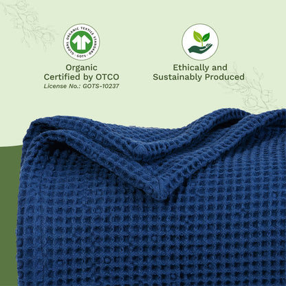 Waffle Weave Blanket home decor with nature-inspired artwork - product view 10