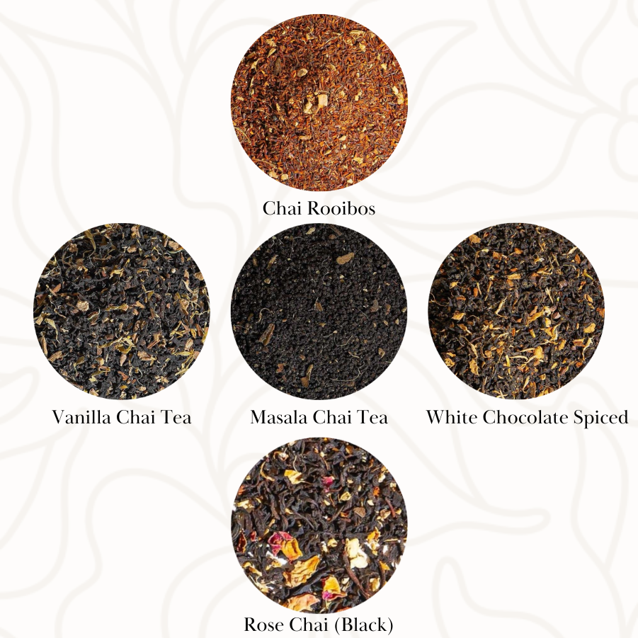 Chai Tea Sampler chai teas with nature-inspired artwork
