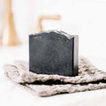 Clarifying Charcoal Bar Handmade Tallow and Goat Milk Soap Bar bar soap with nature-inspired artwork