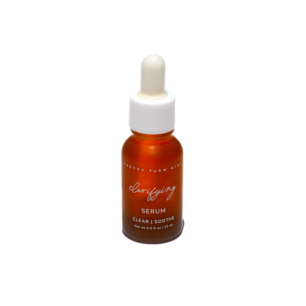 Clarifying Serum for Acne Prone Skin face serum with nature-inspired artwork - product view 2