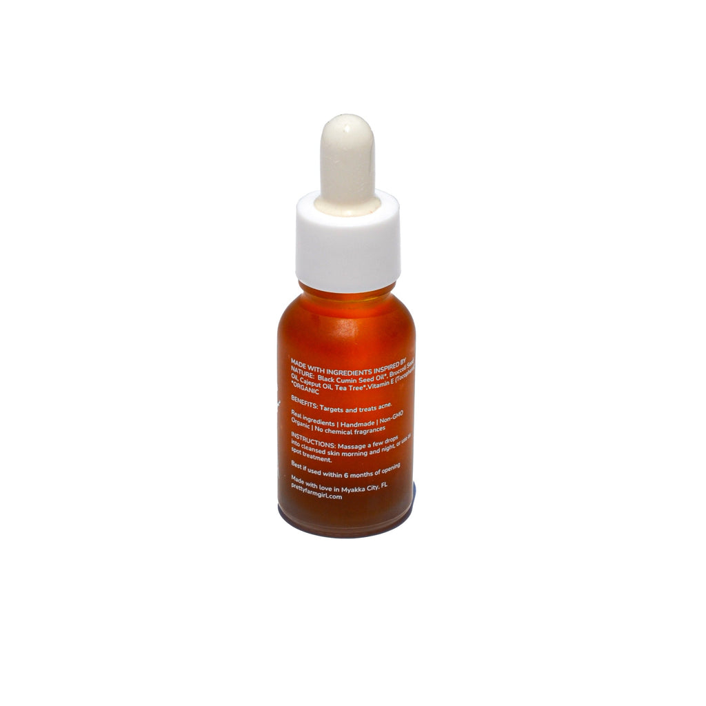 Clarifying Serum for Acne Prone Skin face serum with nature-inspired artwork - product view 3