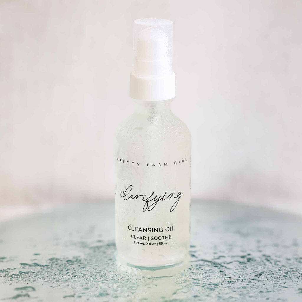 Clarifying Cleansing Oil for Acne Prone Skin face cleanser with nature-inspired artwork - product view 2