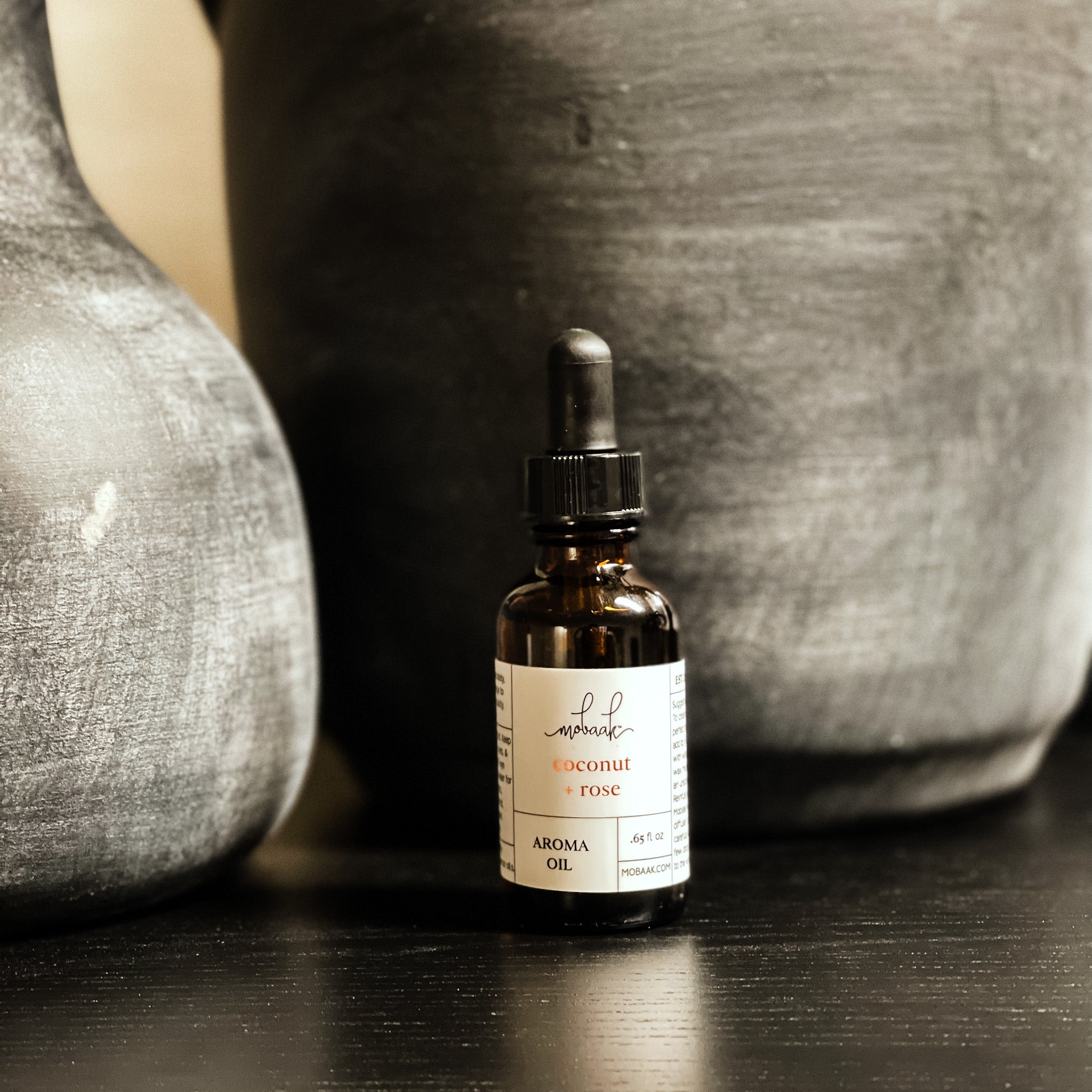 Coconut + Rose Aroma Oil uncategorized / needs cleanup with nature-inspired artwork - product view 2