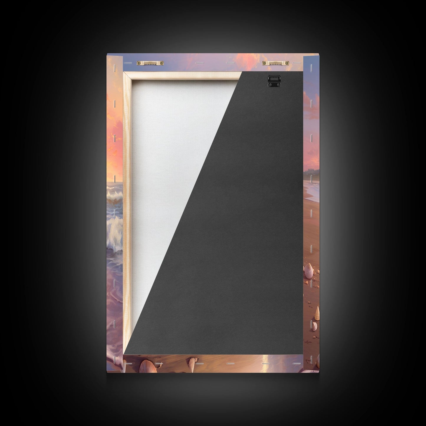 3 Panel Oil Painting Ocean Sunset | Framed Canvas Print