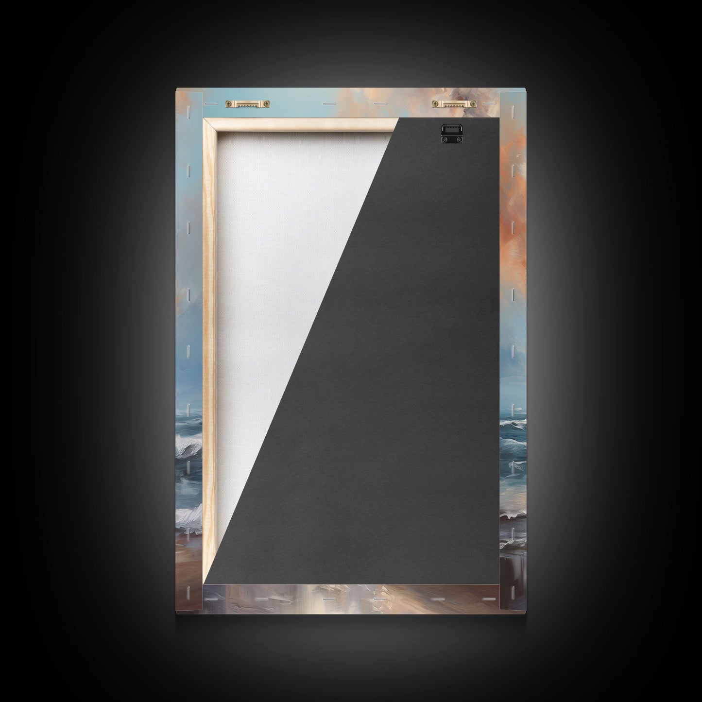 3 Panel Oil Painting Beach Sunrise | Framed Canvas Print