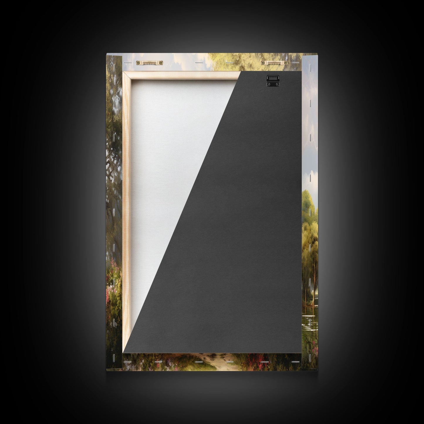 3 Panel Big Tree Lake | Framed Canvas Print