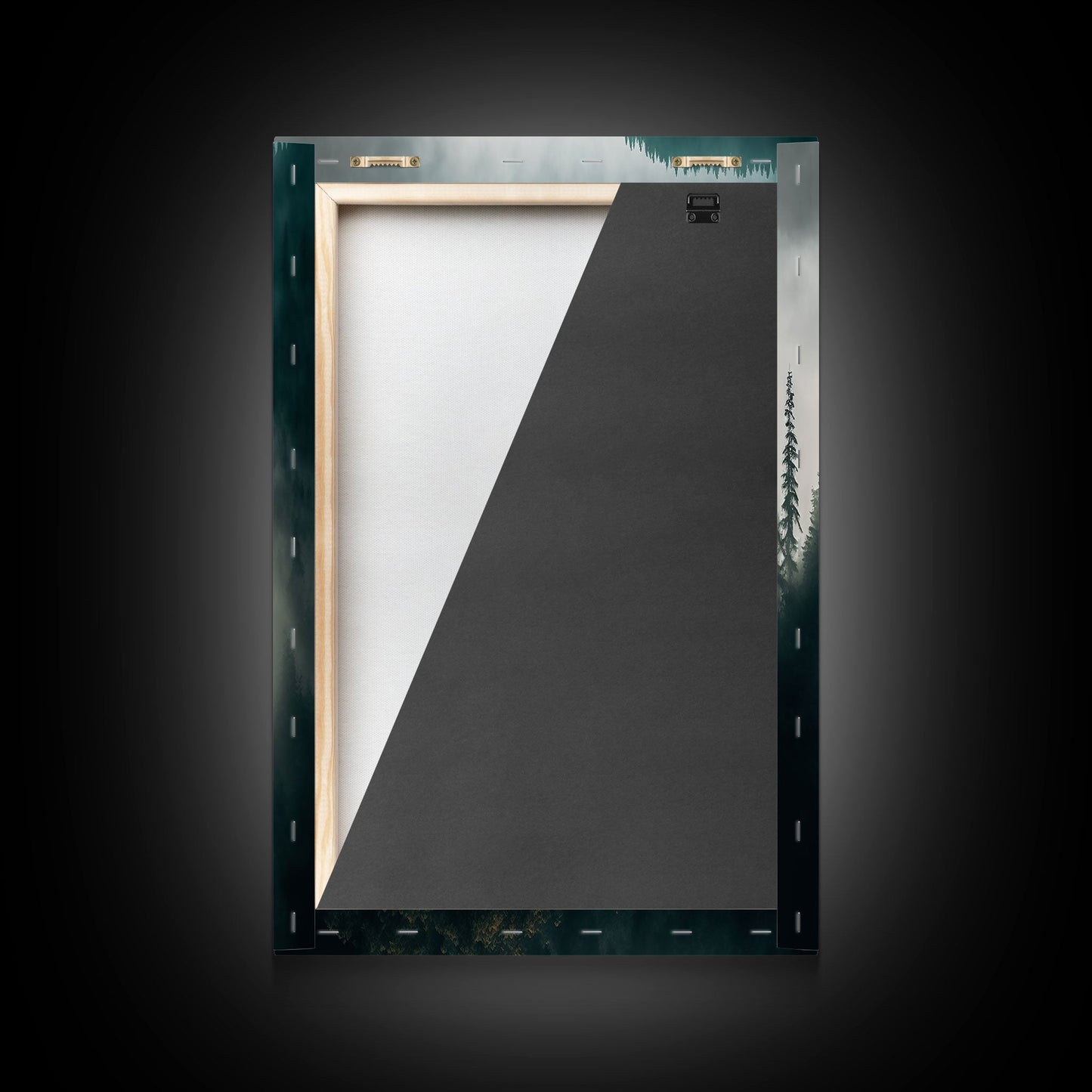 3 Panel Misty Forest Fog | Framed Canvas Print