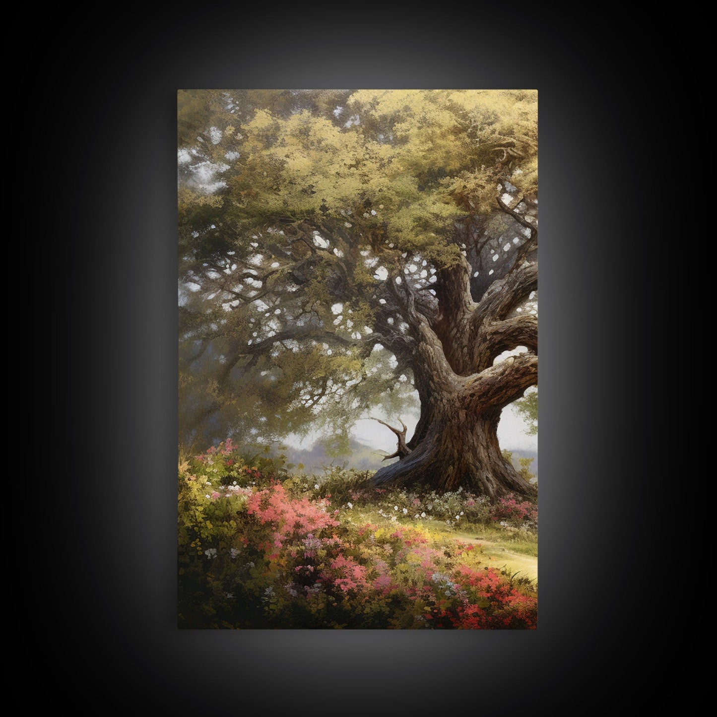 3 Panel Big Tree Lake | Framed Canvas Print