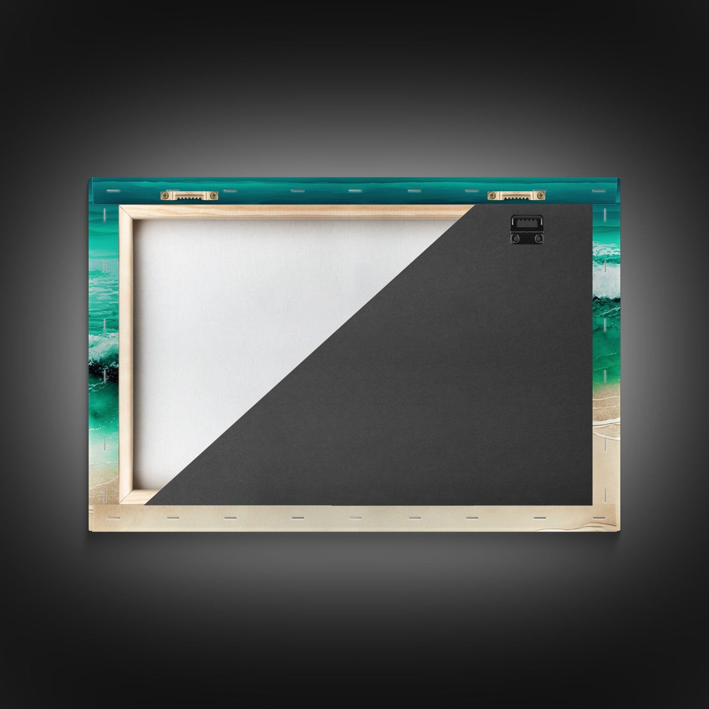 Emerald Green Waves Breaking | Framed Canvas Print