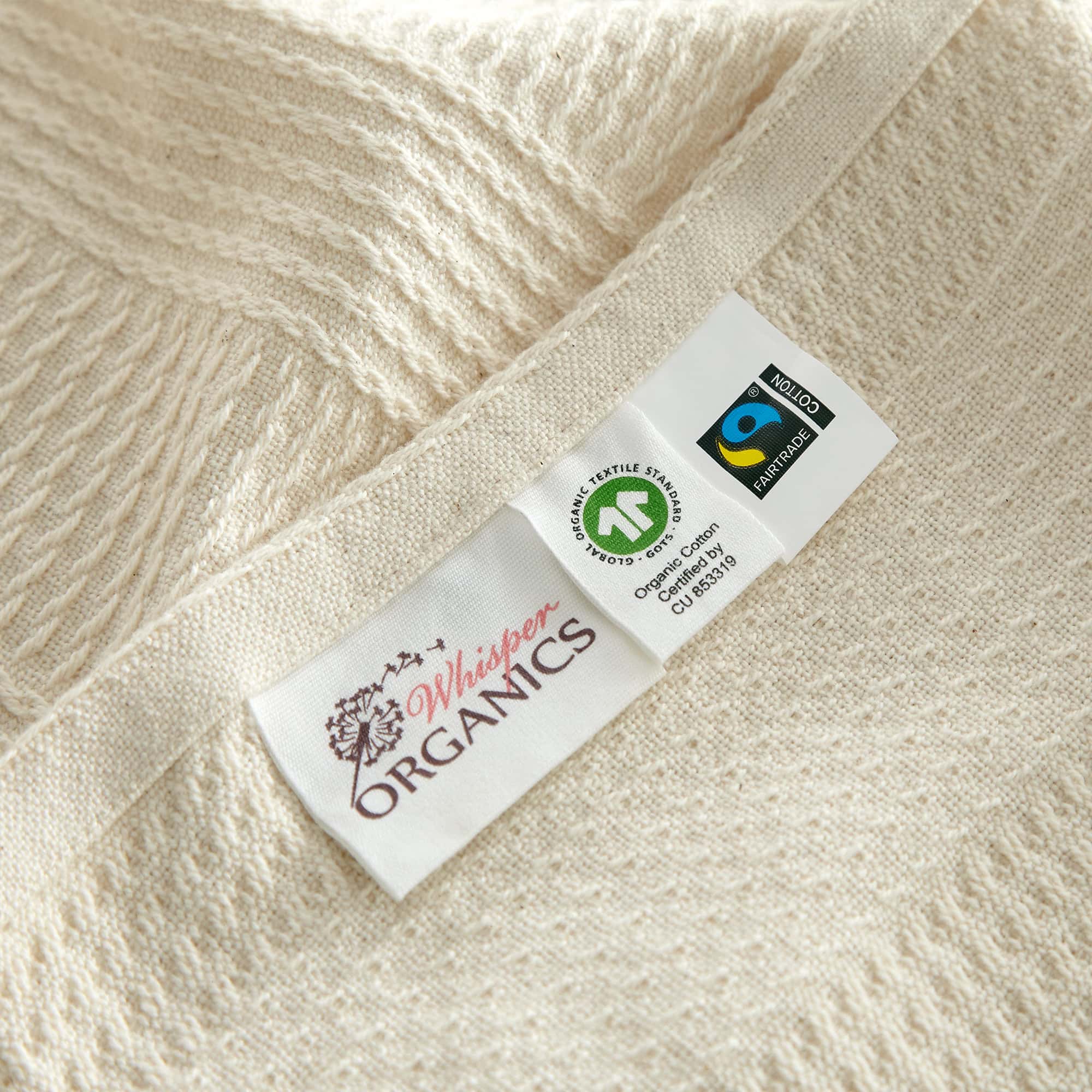 Organic Cotton Throw with Tassels blanket/throw with nature-inspired artwork - product view 5