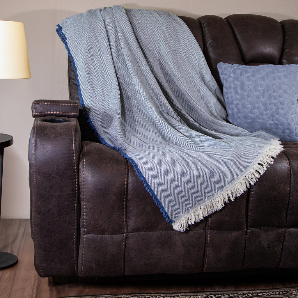 100% Cotton Patterned (large) Throw Blankets home decor with nature-inspired artwork - product view 5