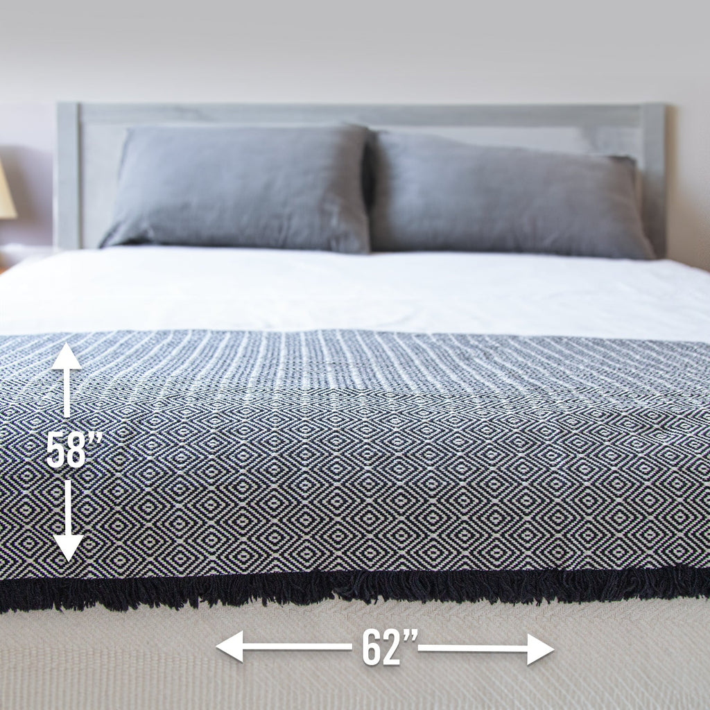 100% Cotton Patterned (large) Throw Blankets home decor with nature-inspired artwork - product view 3