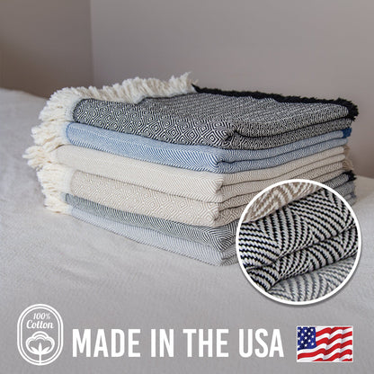 100% Cotton Patterned (large) Throw Blankets home decor with nature-inspired artwork - product view 4