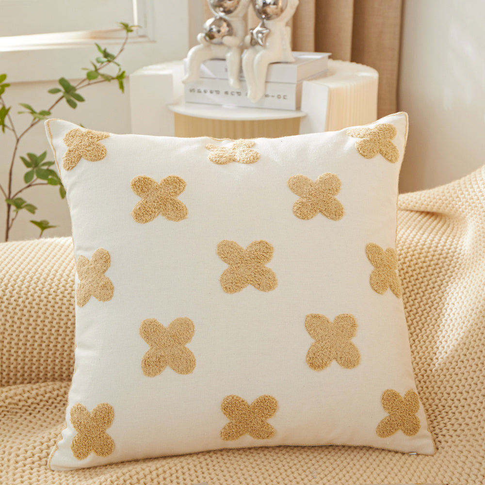 18"x18" Sunshine Blossom Whimsical Floral Full Set of Throw Pillow pillow cover with nature-inspired artwork - product view 4