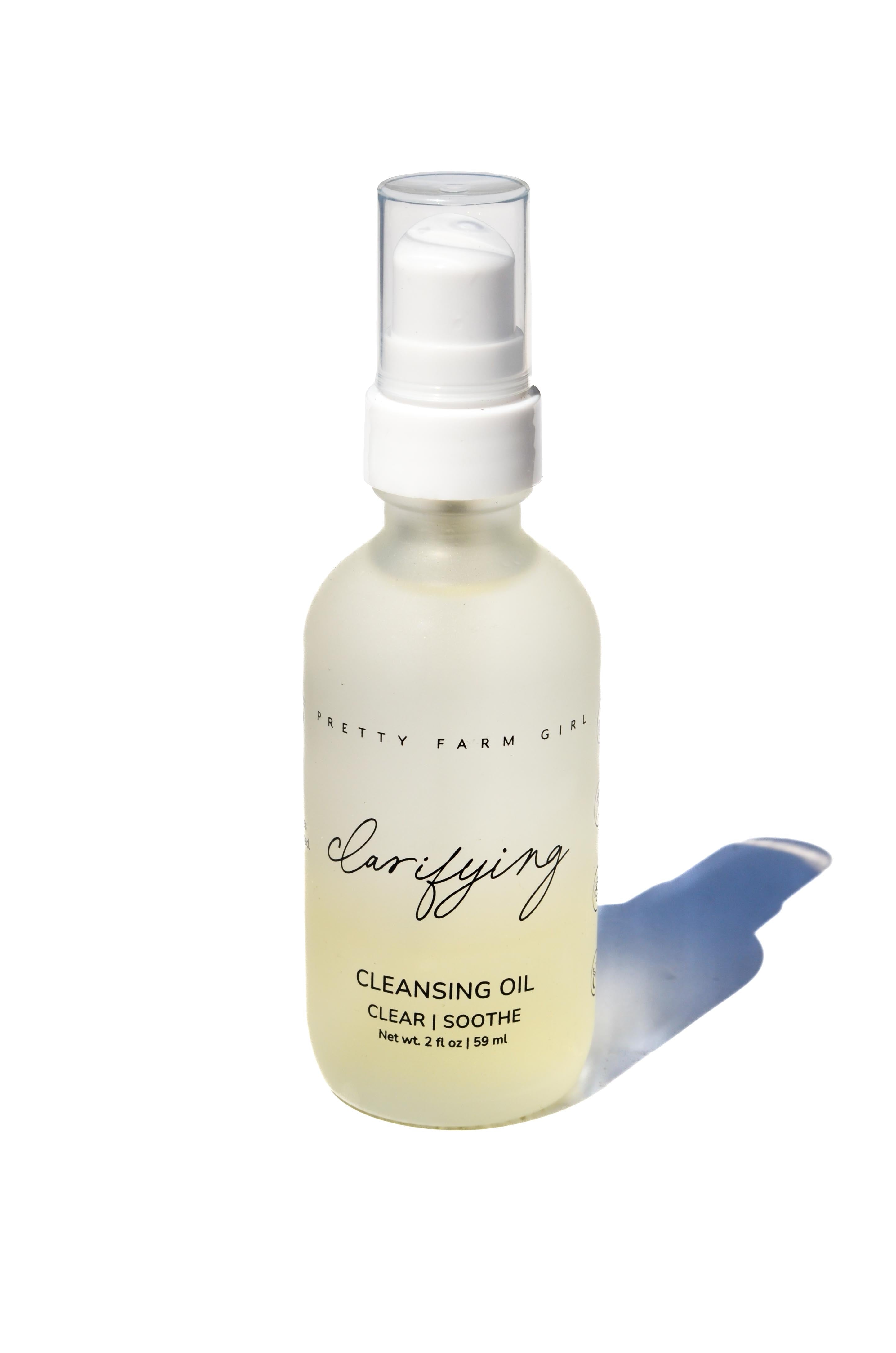 Clarifying Cleansing Oil for Acne Prone Skin face cleanser with nature-inspired artwork - product view 3