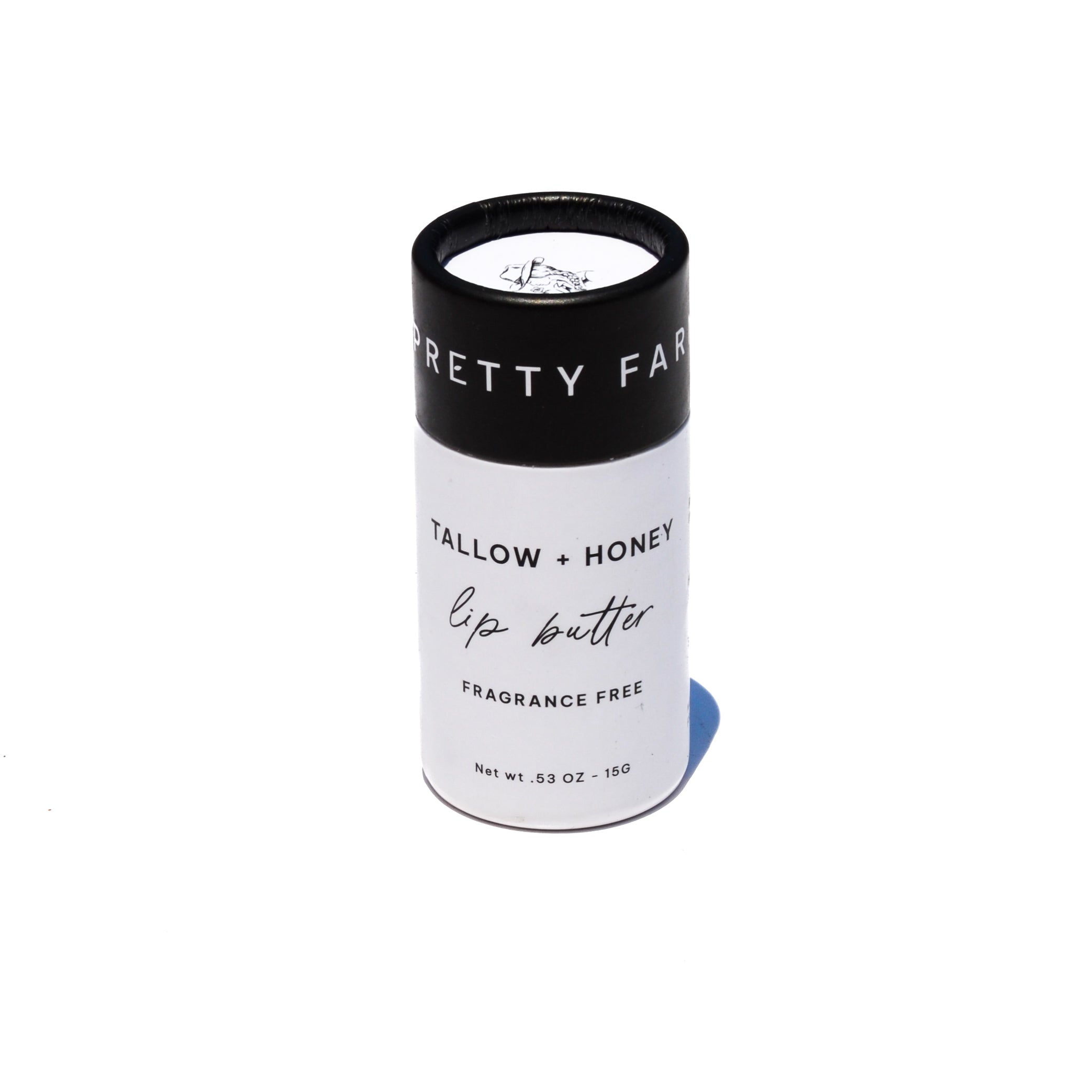 Fragrance Free Tallow + Honey Lip Butter in Eco lip butter with nature-inspired artwork - product view 4