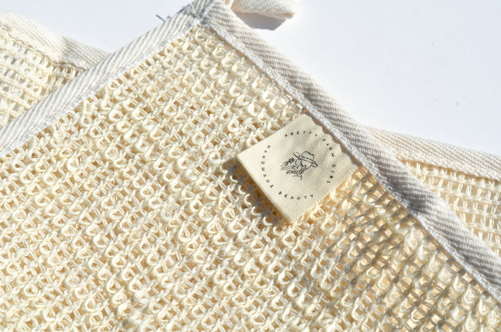 Sisal Exfoliating Wash Cloth uncategorized / needs cleanup with nature-inspired artwork - product view 2