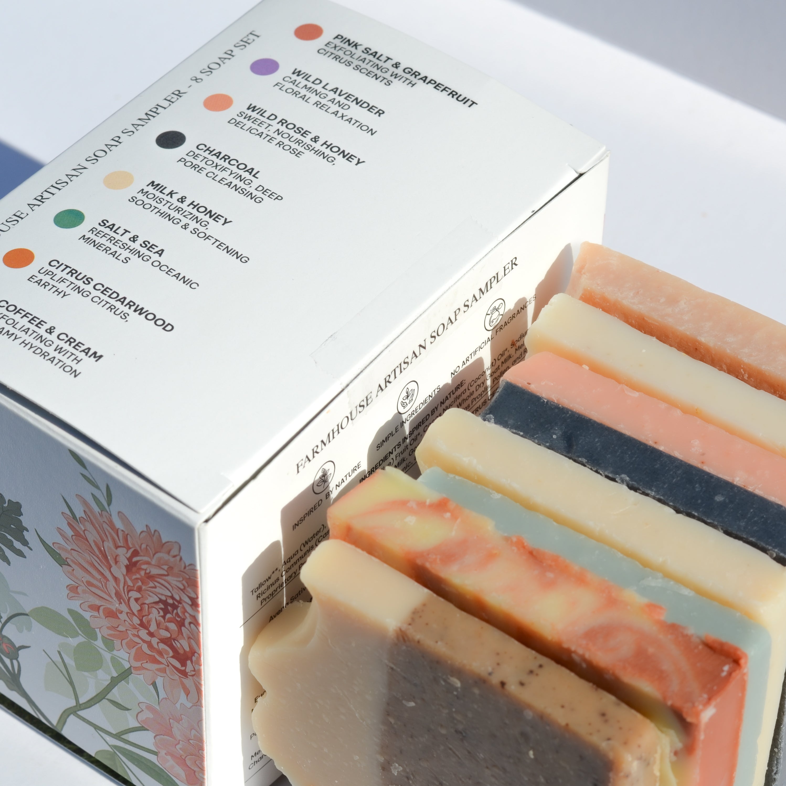 Farmhouse Artisan Goat Milk & Tallow Soap Sampler soap with nature-inspired artwork - product view 5