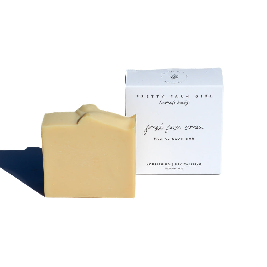 Fresh Face Cream Facial Bar bar soap with nature-inspired artwork - product view 2