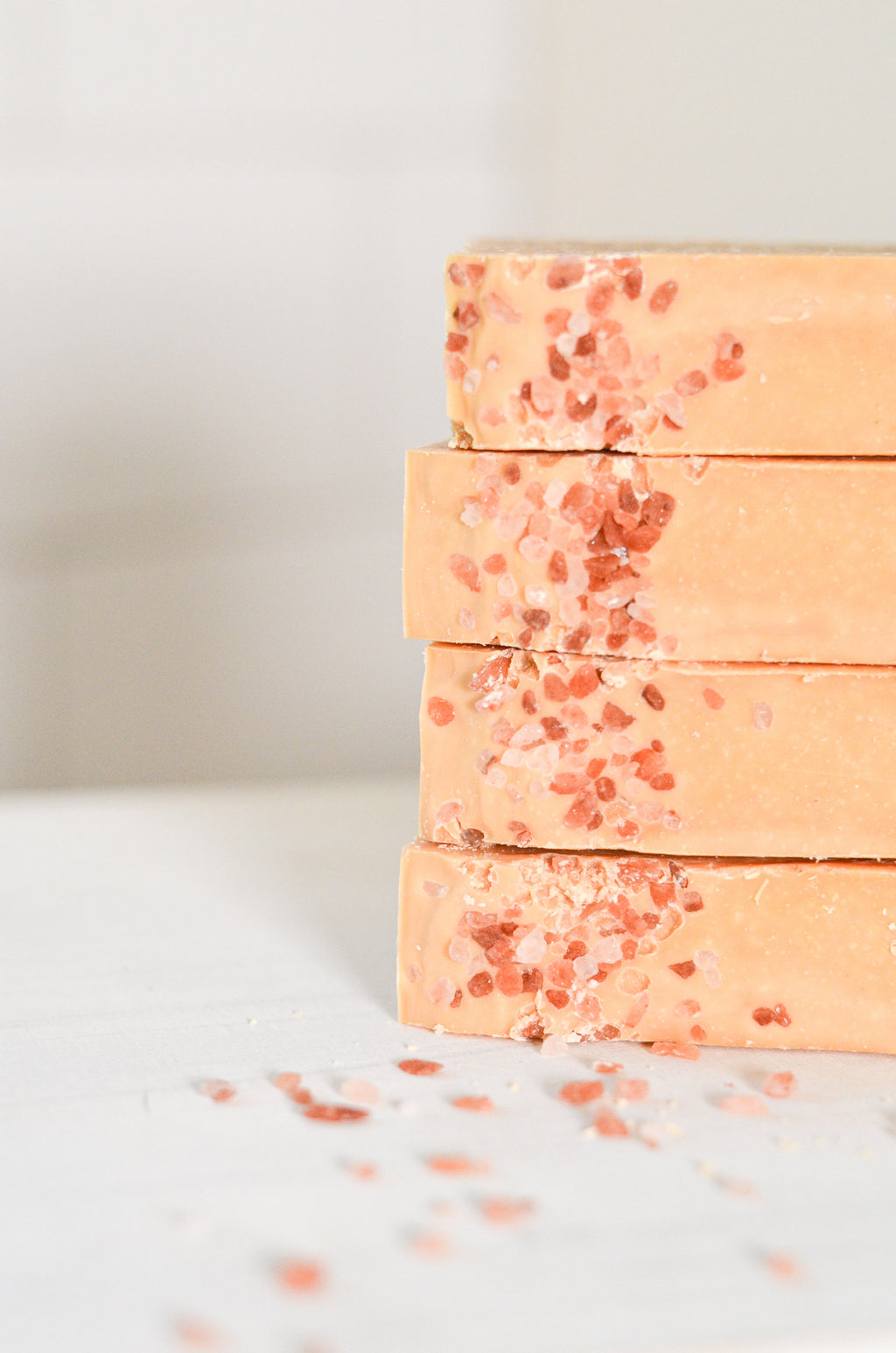 Pink Salt + Grapefruit Cleansing Bar Handmade Tallow and Goat Milk bar soap with nature-inspired artwork - product view 5