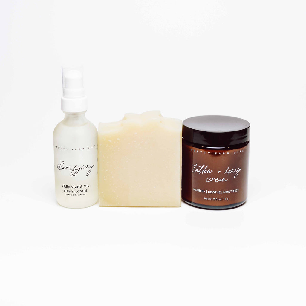 Double Cleansing Kit: Soothing health & beauty with nature-inspired artwork