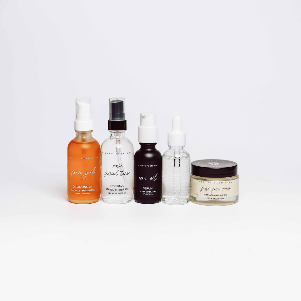 Dry Skin Hydrating Routine Kit uncategorized / needs cleanup with nature-inspired artwork