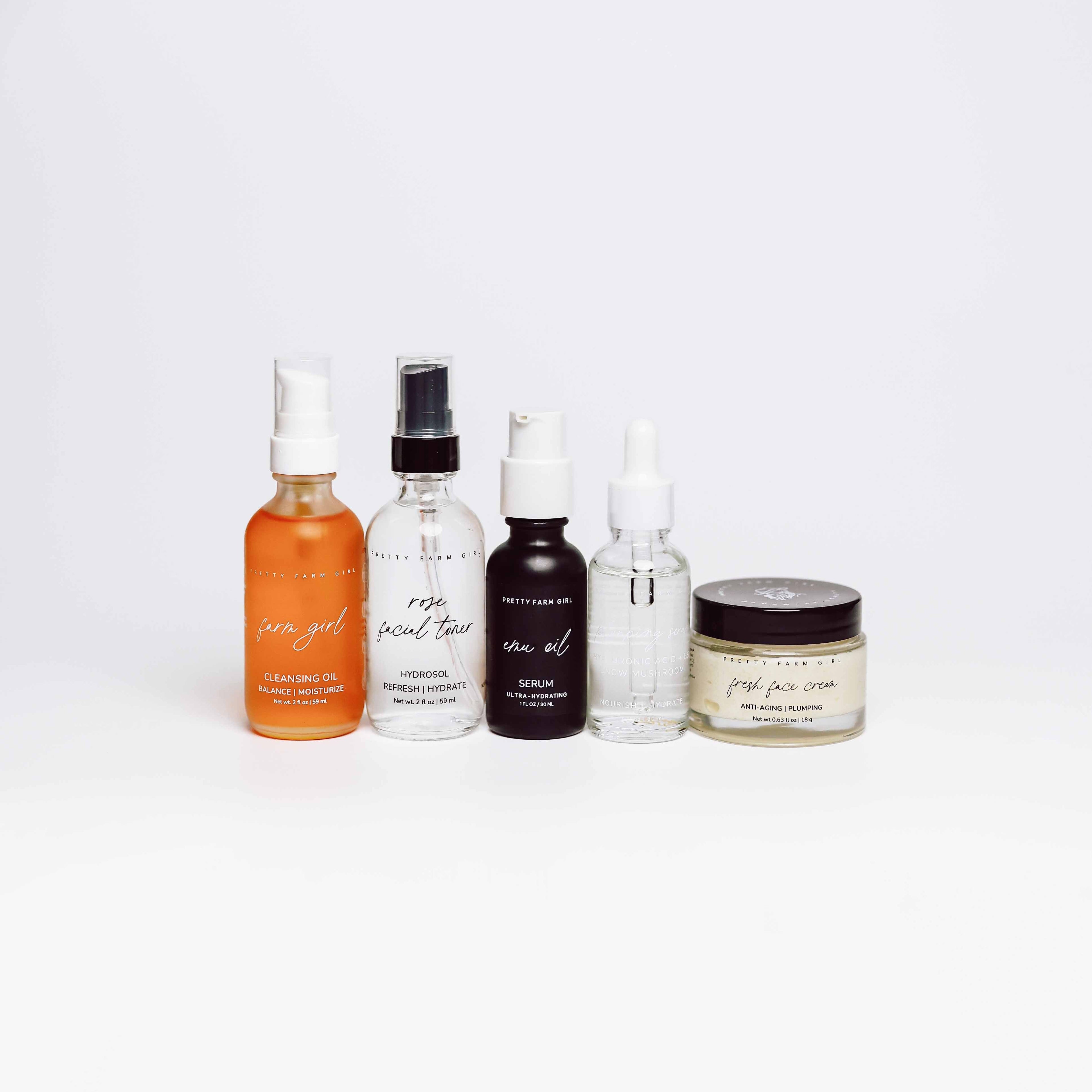 Dry Skin Hydrating Routine Kit uncategorized / needs cleanup with nature-inspired artwork