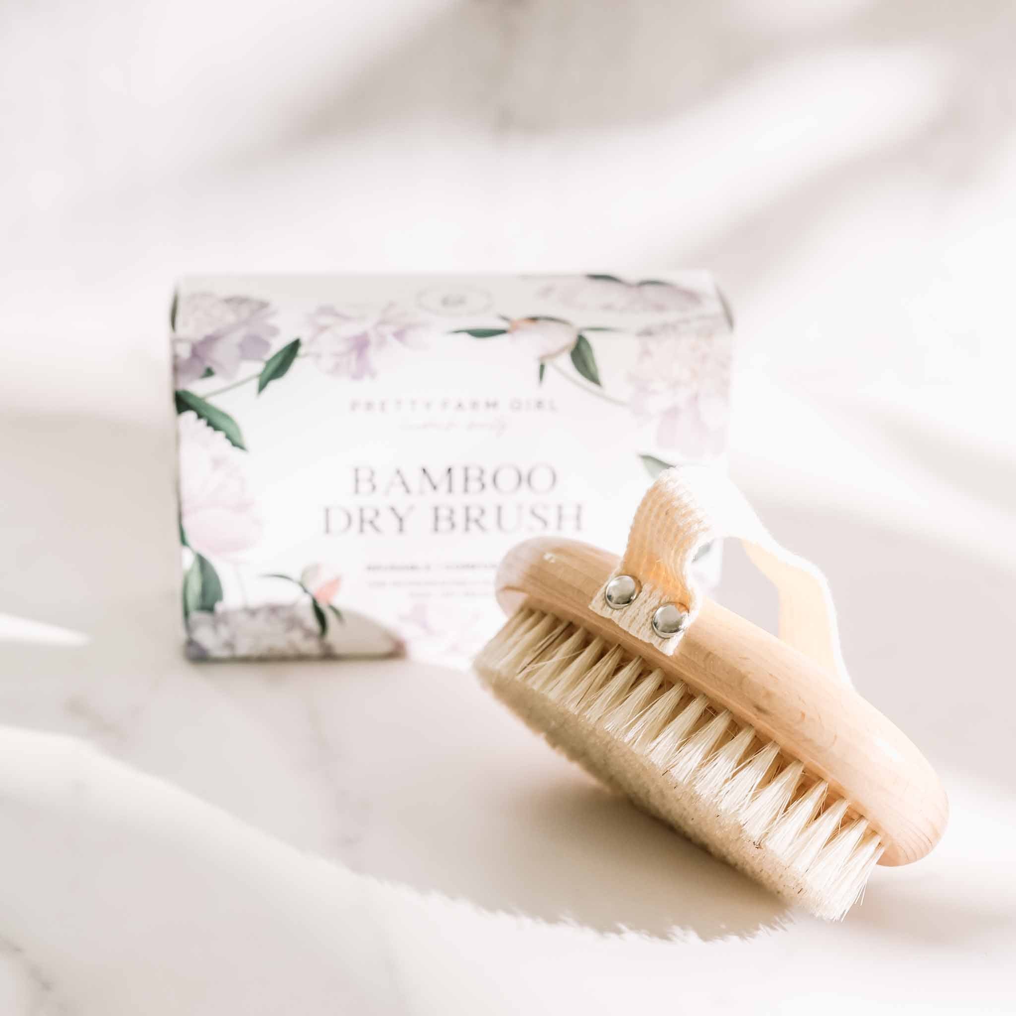 Dry Body Brush uncategorized / needs cleanup with nature-inspired artwork - product view 2
