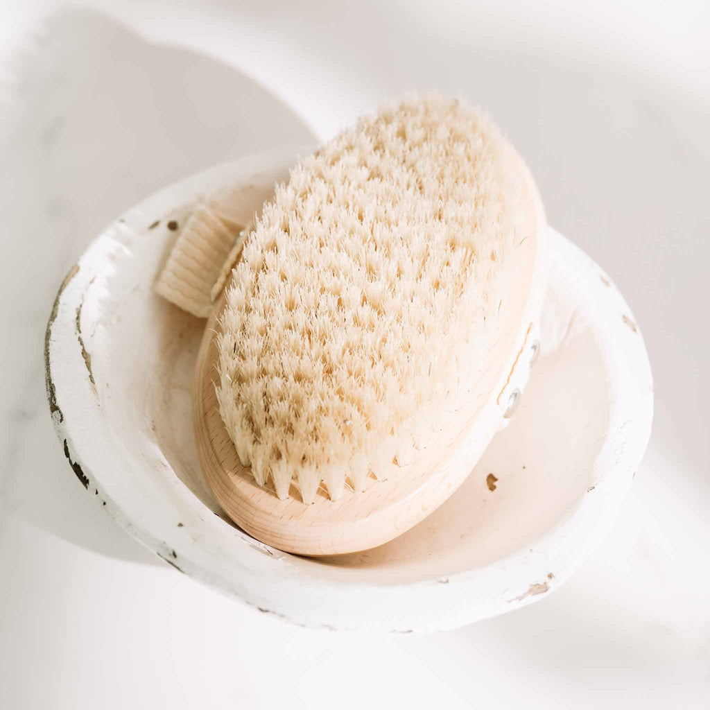 Dry Body Brush uncategorized / needs cleanup with nature-inspired artwork - product view 3