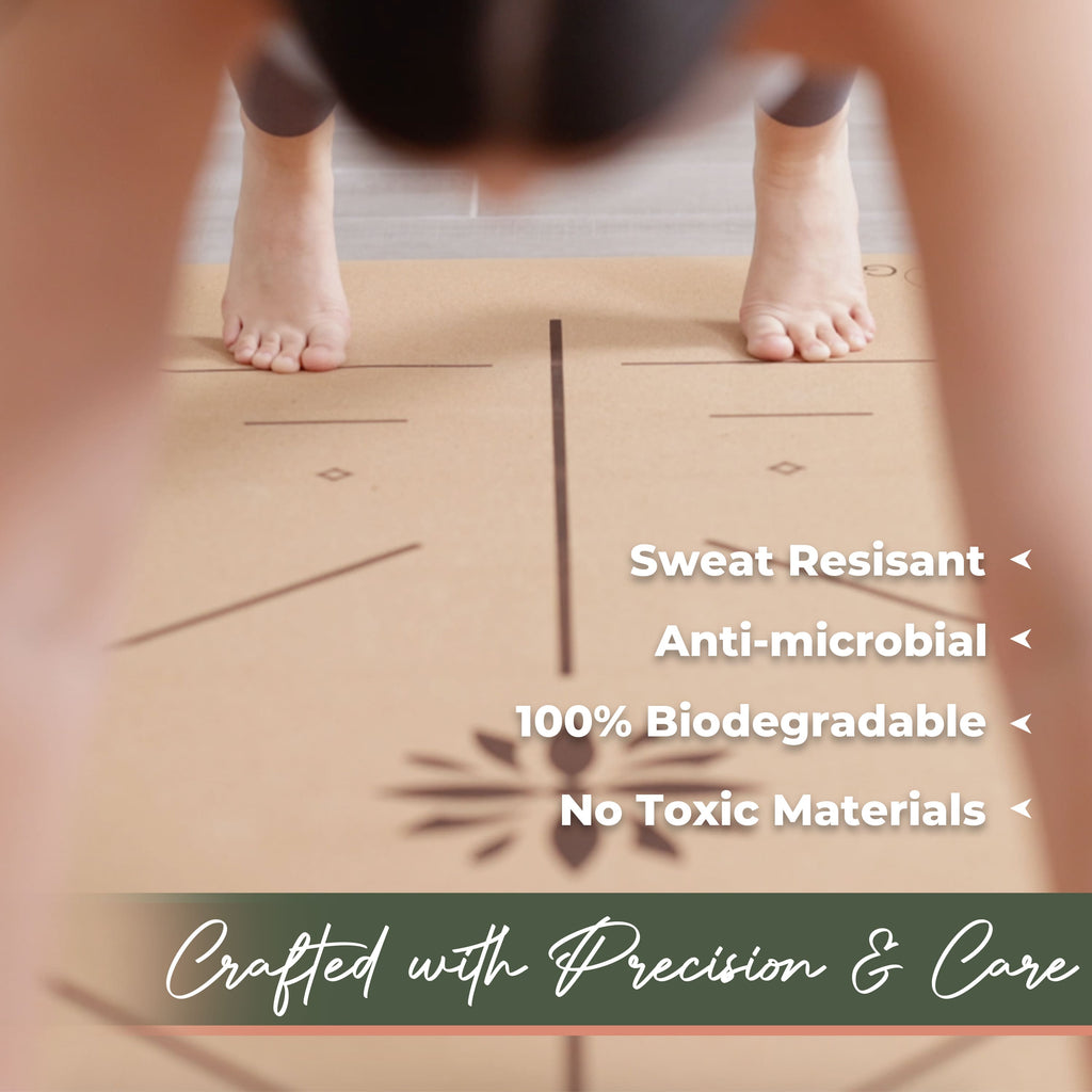 Eco-Friendly Cork Yoga Mat yoga mat with nature-inspired artwork - product view 5